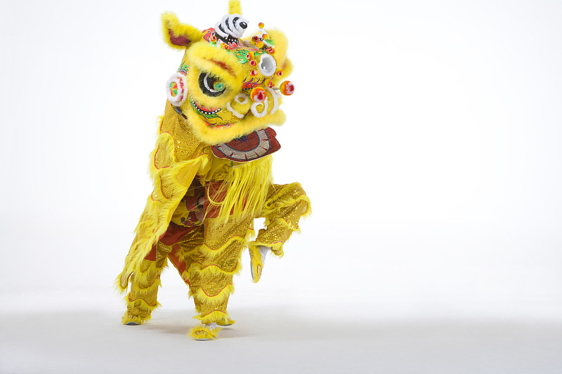 舞黄色醒狮图片下载