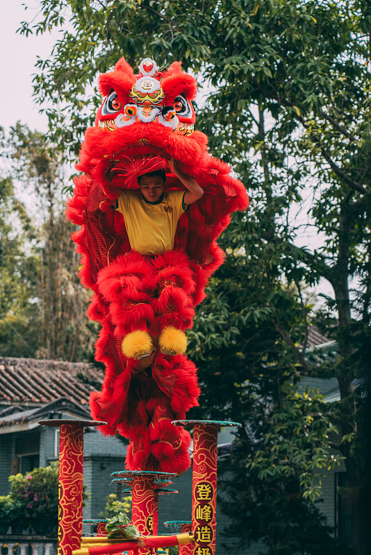 佛山南海醒狮表演图片下载