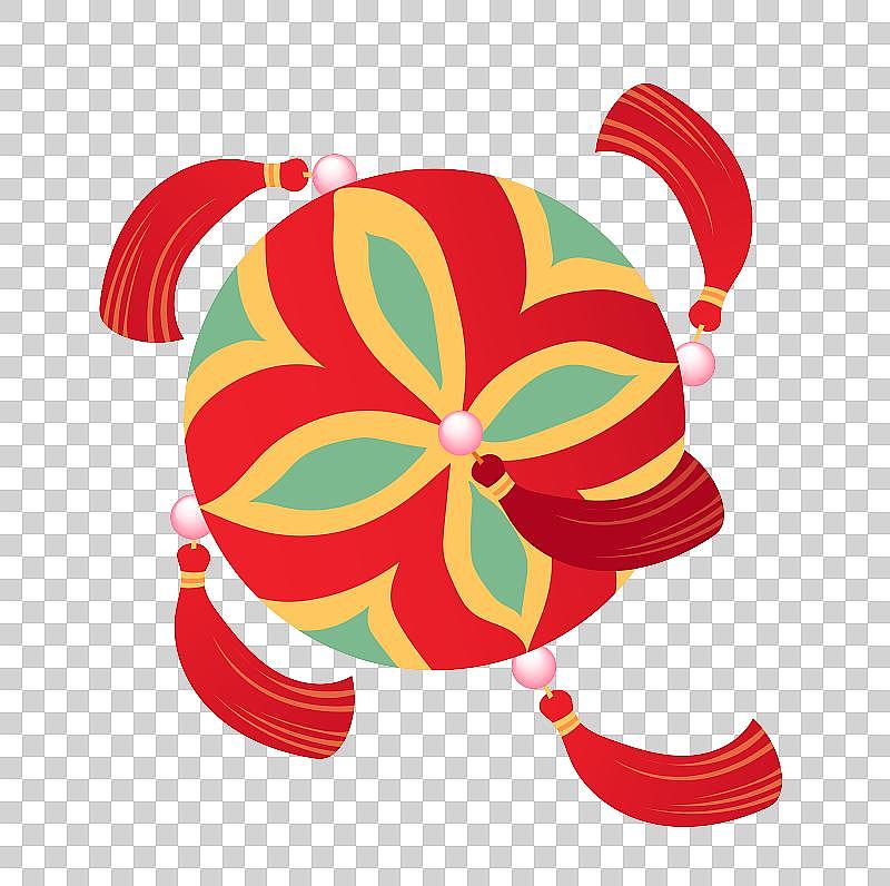 新年春节节日舞狮插画矢量元素图片下载